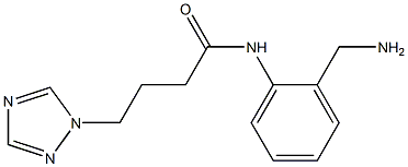 N-[2-(aminomethyl)phenyl]-4-(1H-1,2,4-triazol-1-yl)butanamide 구조식 이미지