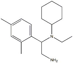 N-[2-amino-1-(2,4-dimethylphenyl)ethyl]-N-ethylcyclohexanamine 구조식 이미지