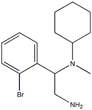 N-[2-amino-1-(2-bromophenyl)ethyl]-N-cyclohexyl-N-methylamine 구조식 이미지