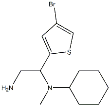 N-[2-amino-1-(4-bromothiophen-2-yl)ethyl]-N-methylcyclohexanamine 구조식 이미지