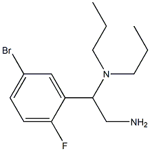 N-[2-amino-1-(5-bromo-2-fluorophenyl)ethyl]-N,N-dipropylamine 구조식 이미지