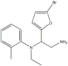 N-[2-amino-1-(5-bromo-2-furyl)ethyl]-N-ethyl-N-(2-methylphenyl)amine 구조식 이미지