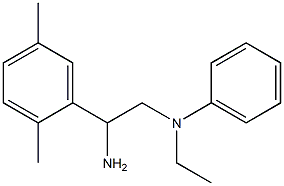 N-[2-amino-2-(2,5-dimethylphenyl)ethyl]-N-ethylaniline 구조식 이미지