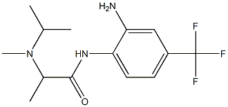 N-[2-amino-4-(trifluoromethyl)phenyl]-2-[methyl(propan-2-yl)amino]propanamide 구조식 이미지