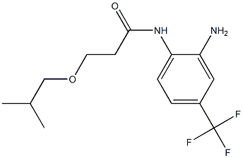 N-[2-amino-4-(trifluoromethyl)phenyl]-3-(2-methylpropoxy)propanamide 구조식 이미지