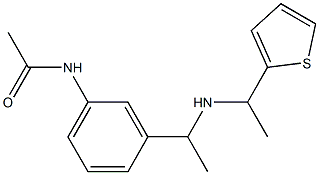 N-[3-(1-{[1-(thiophen-2-yl)ethyl]amino}ethyl)phenyl]acetamide Structure