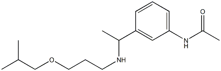 N-[3-(1-{[3-(2-methylpropoxy)propyl]amino}ethyl)phenyl]acetamide 구조식 이미지
