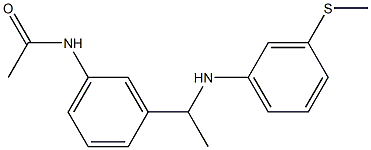 N-[3-(1-{[3-(methylsulfanyl)phenyl]amino}ethyl)phenyl]acetamide 구조식 이미지