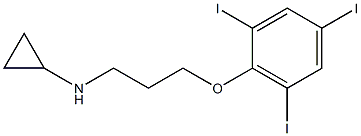 N-[3-(2,4,6-triiodophenoxy)propyl]cyclopropanamine 구조식 이미지