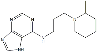 N-[3-(2-methylpiperidin-1-yl)propyl]-7H-purin-6-amine Structure