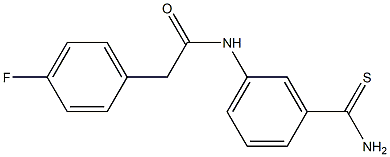 N-[3-(aminocarbonothioyl)phenyl]-2-(4-fluorophenyl)acetamide Structure