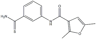 N-[3-(aminocarbonothioyl)phenyl]-2,5-dimethyl-3-furamide Structure