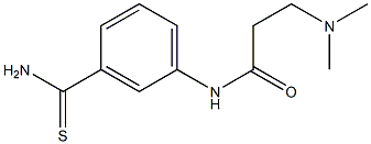 N-[3-(aminocarbonothioyl)phenyl]-3-(dimethylamino)propanamide 구조식 이미지