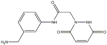 N-[3-(aminomethyl)phenyl]-2-(3,6-dioxo-3,6-dihydropyridazin-1(2H)-yl)acetamide 구조식 이미지