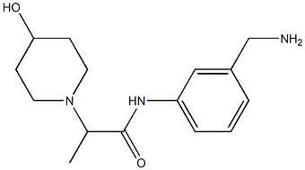 N-[3-(aminomethyl)phenyl]-2-(4-hydroxypiperidin-1-yl)propanamide Structure