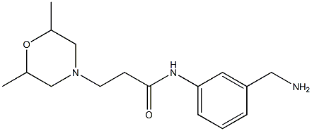 N-[3-(aminomethyl)phenyl]-3-(2,6-dimethylmorpholin-4-yl)propanamide Structure