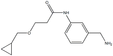 N-[3-(aminomethyl)phenyl]-3-(cyclopropylmethoxy)propanamide 구조식 이미지