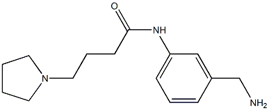 N-[3-(aminomethyl)phenyl]-4-pyrrolidin-1-ylbutanamide Structure