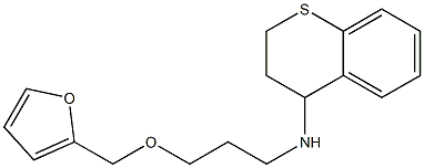 N-[3-(furan-2-ylmethoxy)propyl]-3,4-dihydro-2H-1-benzothiopyran-4-amine 구조식 이미지