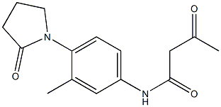 N-[3-methyl-4-(2-oxopyrrolidin-1-yl)phenyl]-3-oxobutanamide 구조식 이미지