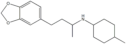 N-[4-(2H-1,3-benzodioxol-5-yl)butan-2-yl]-4-methylcyclohexan-1-amine 구조식 이미지