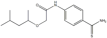 N-[4-(aminocarbonothioyl)phenyl]-2-(1,3-dimethylbutoxy)acetamide 구조식 이미지