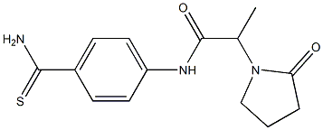 N-[4-(aminocarbonothioyl)phenyl]-2-(2-oxopyrrolidin-1-yl)propanamide 구조식 이미지