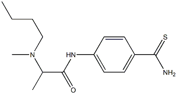 N-[4-(aminocarbonothioyl)phenyl]-2-[butyl(methyl)amino]propanamide 구조식 이미지