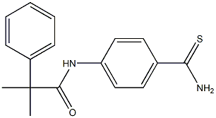 N-[4-(aminocarbonothioyl)phenyl]-2-methyl-2-phenylpropanamide Structure