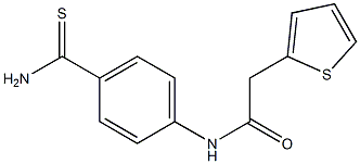 N-[4-(aminocarbonothioyl)phenyl]-2-thien-2-ylacetamide 구조식 이미지