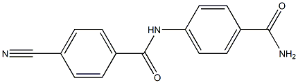 N-[4-(aminocarbonyl)phenyl]-4-cyanobenzamide 구조식 이미지