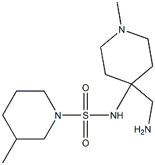 N-[4-(aminomethyl)-1-methylpiperidin-4-yl]-3-methylpiperidine-1-sulfonamide 구조식 이미지