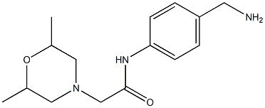 N-[4-(aminomethyl)phenyl]-2-(2,6-dimethylmorpholin-4-yl)acetamide 구조식 이미지