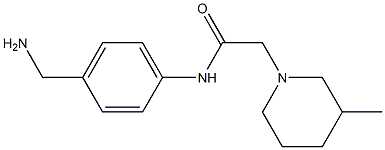 N-[4-(aminomethyl)phenyl]-2-(3-methylpiperidin-1-yl)acetamide 구조식 이미지