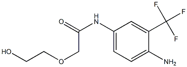 N-[4-amino-3-(trifluoromethyl)phenyl]-2-(2-hydroxyethoxy)acetamide 구조식 이미지
