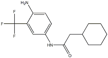 N-[4-amino-3-(trifluoromethyl)phenyl]-2-cyclohexylacetamide 구조식 이미지