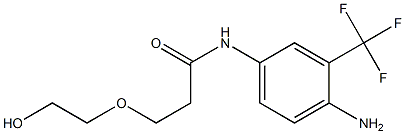 N-[4-amino-3-(trifluoromethyl)phenyl]-3-(2-hydroxyethoxy)propanamide 구조식 이미지