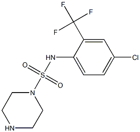 N-[4-chloro-2-(trifluoromethyl)phenyl]piperazine-1-sulfonamide 구조식 이미지