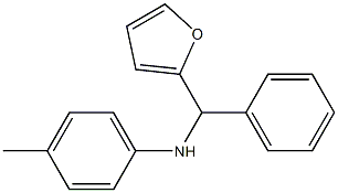 N-[furan-2-yl(phenyl)methyl]-4-methylaniline 구조식 이미지