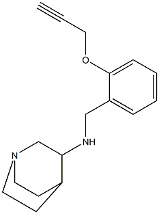 N-{[2-(prop-2-yn-1-yloxy)phenyl]methyl}-1-azabicyclo[2.2.2]octan-3-amine Structure