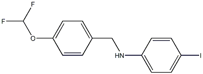 N-{[4-(difluoromethoxy)phenyl]methyl}-4-iodoaniline Structure