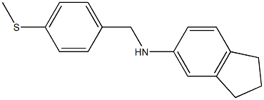 N-{[4-(methylsulfanyl)phenyl]methyl}-2,3-dihydro-1H-inden-5-amine Structure