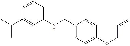 N-{[4-(prop-2-en-1-yloxy)phenyl]methyl}-3-(propan-2-yl)aniline 구조식 이미지