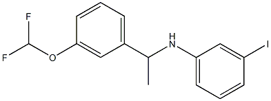 N-{1-[3-(difluoromethoxy)phenyl]ethyl}-3-iodoaniline 구조식 이미지