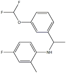 N-{1-[3-(difluoromethoxy)phenyl]ethyl}-4-fluoro-2-methylaniline 구조식 이미지