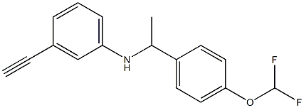 N-{1-[4-(difluoromethoxy)phenyl]ethyl}-3-ethynylaniline 구조식 이미지