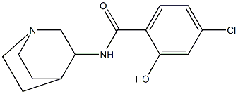 N-{1-azabicyclo[2.2.2]octan-3-yl}-4-chloro-2-hydroxybenzamide 구조식 이미지