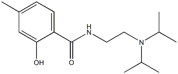 N-{2-[bis(propan-2-yl)amino]ethyl}-2-hydroxy-4-methylbenzamide 구조식 이미지