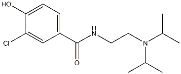 N-{2-[bis(propan-2-yl)amino]ethyl}-3-chloro-4-hydroxybenzamide 구조식 이미지