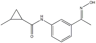 N-{3-[(1E)-N-hydroxyethanimidoyl]phenyl}-2-methylcyclopropanecarboxamide 구조식 이미지